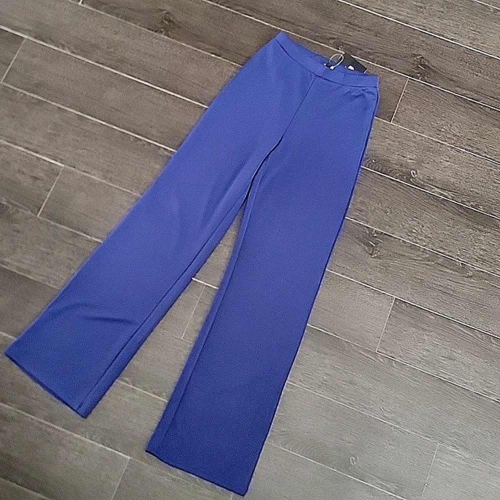 HIgh Waisted Navy straight Pants